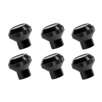 Dash Knob Kit  Billet Stainless Steel  Black; 76-86 Jeep CJ