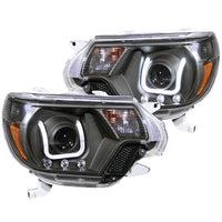 ANZO USA-111290 | Projector Headlight Set; Clear Lens; Black Housing;Pair w/U-Bar;