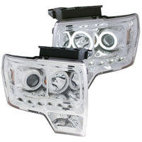 ANZO USA-111297 | Projector Headlight Set w/Halo; Clear Lens; Chrome Housing; G2;Pair CCFL; For Use w/Non HID Models Only;