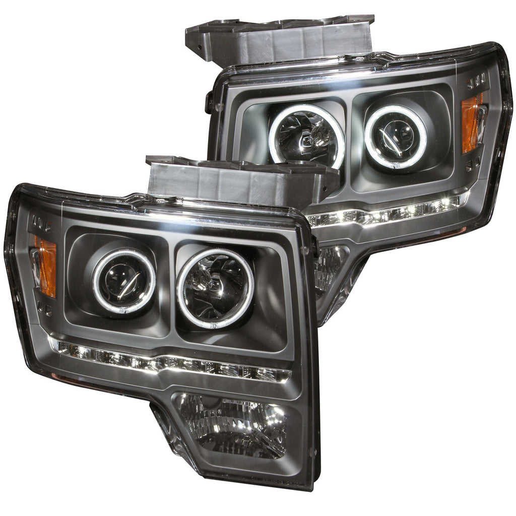 ANZO USA-111298 | Projector Headlight Set w/Halo; Clear Lens; Black Housing;Pair G2; CCFL; For Use w/Non HID Models Only;