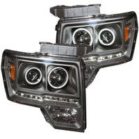 ANZO USA-111298 | Projector Headlight Set w/Halo; Clear Lens; Black Housing;Pair G2; CCFL; For Use w/Non HID Models Only;
