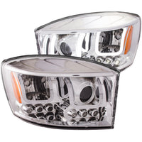 ANZO USA-111315 | Projector Headlight Set; Clear Lens; Chrome Housing;Pair w/U-Bar;