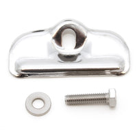 This Stainless Steel Battery Clamp From Rugged Ridge Fits 76-86 Jeep CJ.