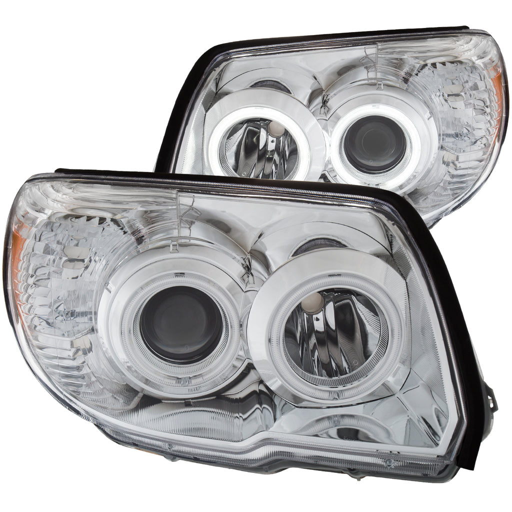 ANZO USA-111321 | Projector Headlight Set; Clear Lens; Chrome Housing;Pair w/U-Bar;