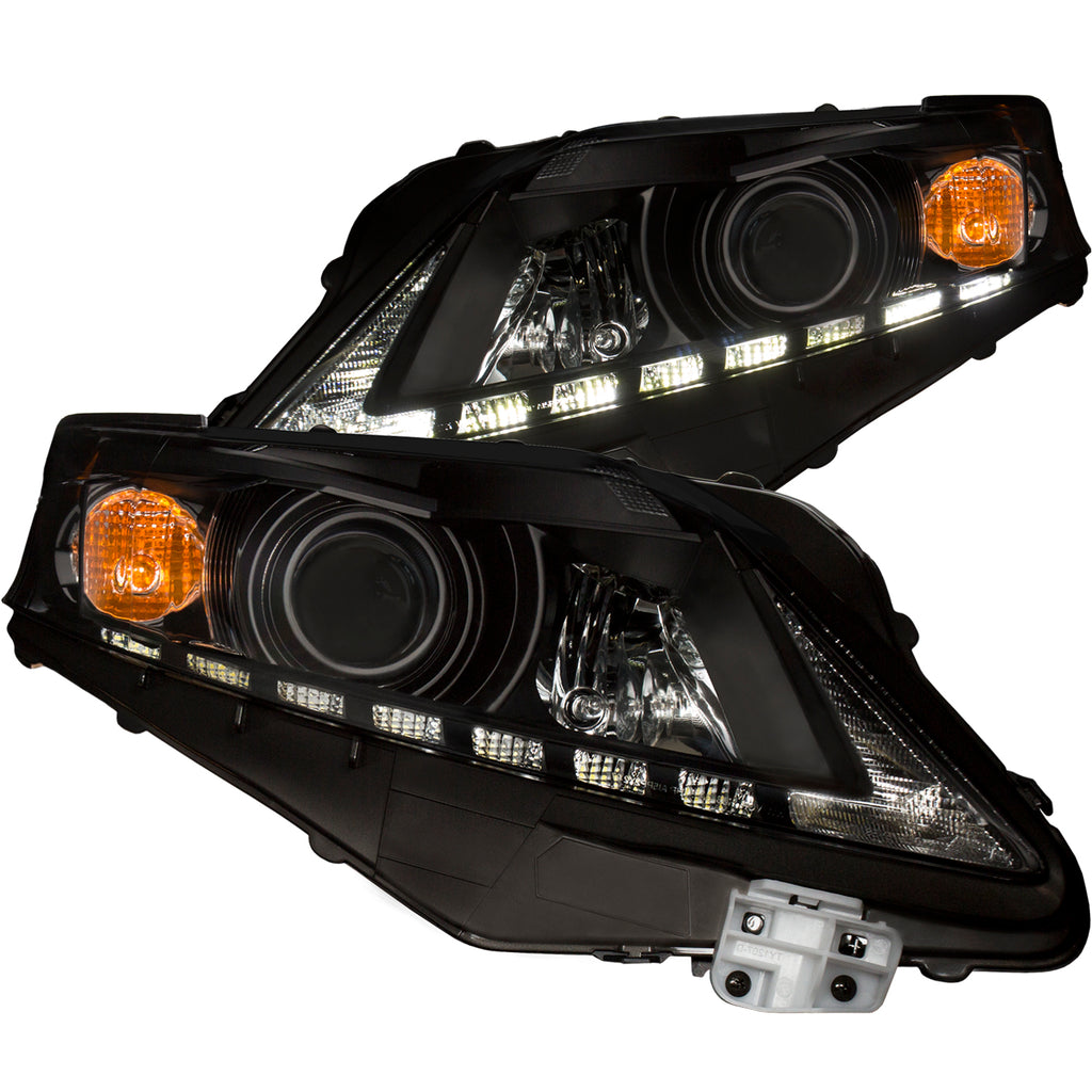 ANZO USA-111322 | Projector Headlight Set; Clear Lens; Black Housing;Pair w/U-Bar;