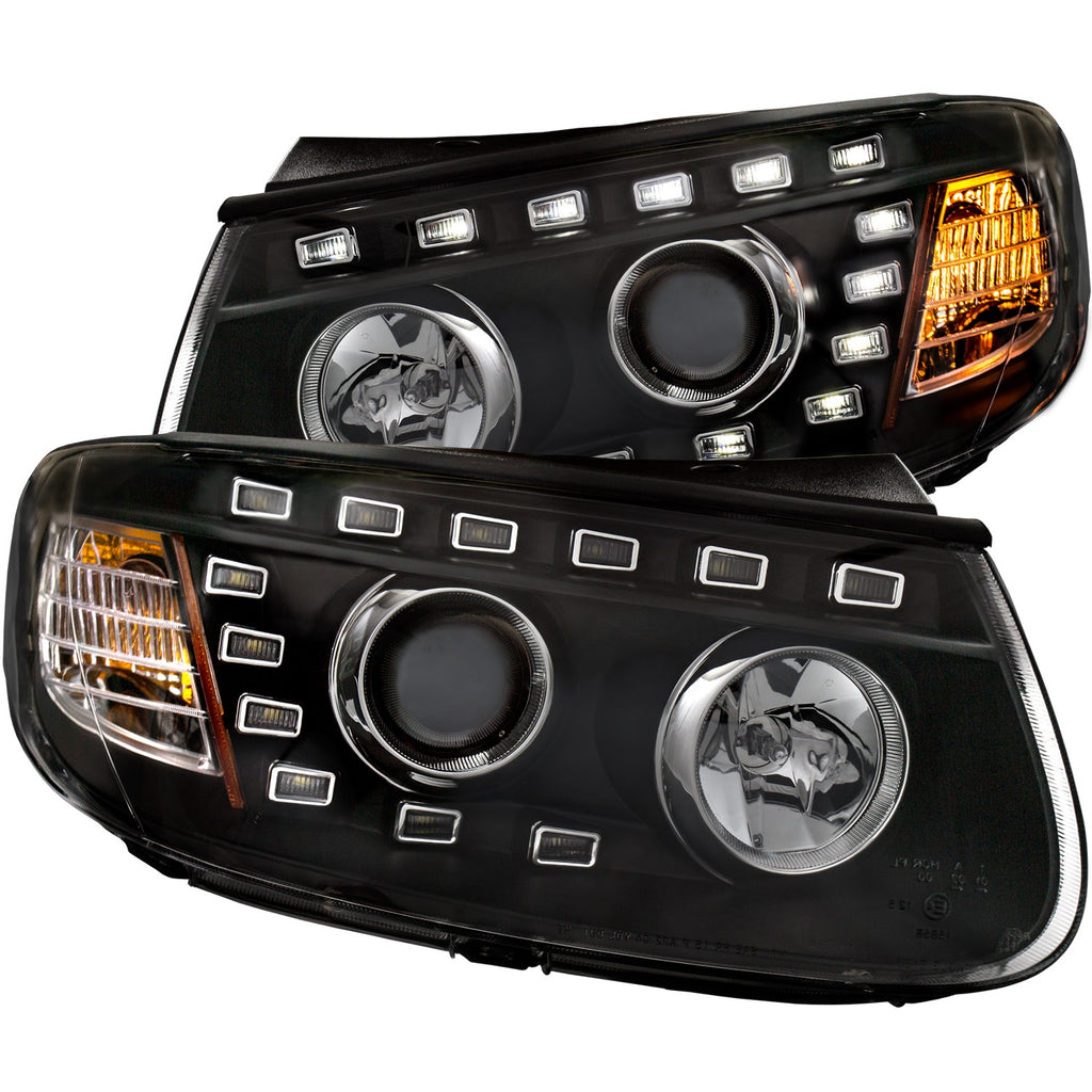 ANZO USA-111331 | Projector Headlight Set; Clear Lens; Black Housing;Pair