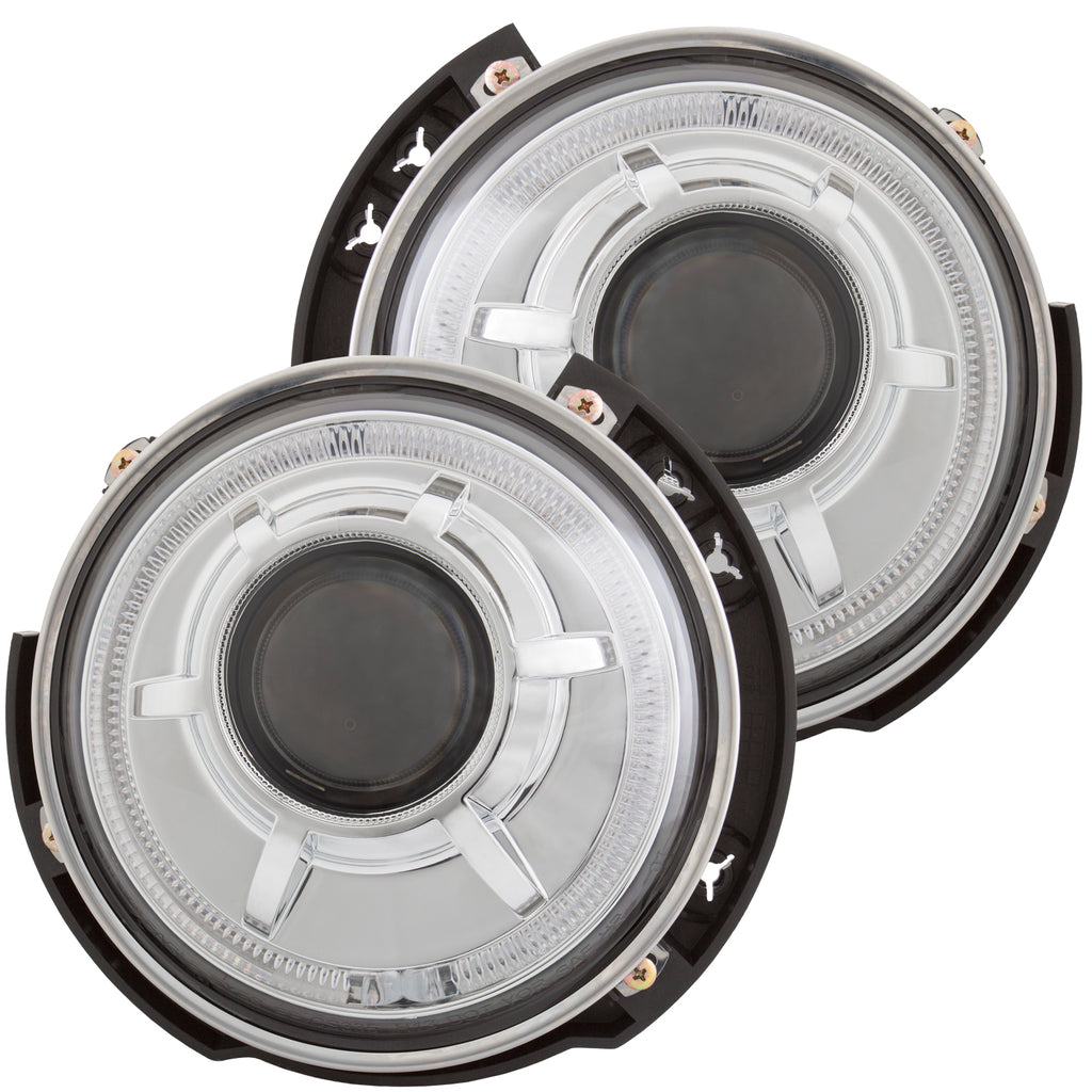 ANZO USA-111337 | Projector Headlight Set; Clear Lens; Chrome Housing;Pair