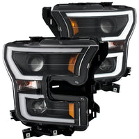 ANZO USA-111347 | Projector Headlight Set; Amber Lens; Black Housing;Pair w/Plank Style Design;