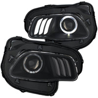 ANZO USA-111353 | Projector Headlight Set; Clear w/White And Red Lens; Black Housing;Pair