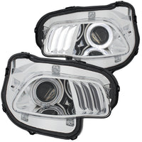 ANZO USA-111354 | Projector Headlight Set; Clear w/White And Red Lens; Chrome Housing;Pair