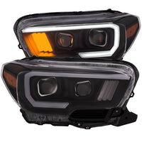 ANZO USA-111377 | Projector Headlights w/ Plank Style Black w/ Amber