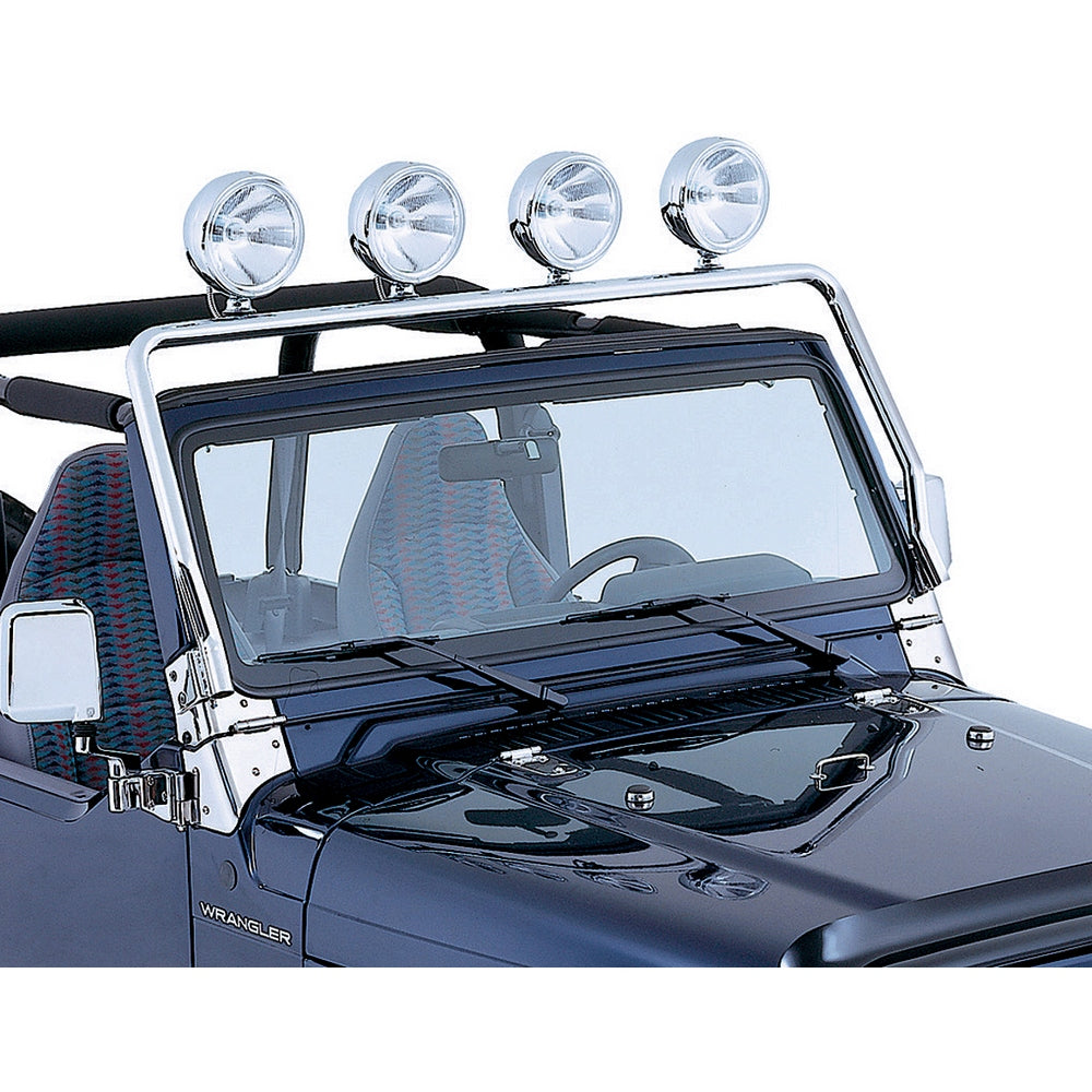 Light Bar  Full Frame  Stainless Steel; 97-06 Jeep Wrangler TJ
