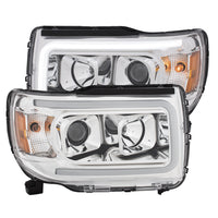 ANZO USA-111382 | Projector Headlights w/ Plank Style Design Chrome w/ Amber