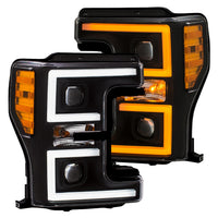 ANZO USA-111388 | Projector Headlights w/ U-Bar Switchback Black w/ Amber