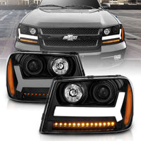 ANZO USA-111390 | Projector Headlights w/ Plank Style Design Black w/ Amber