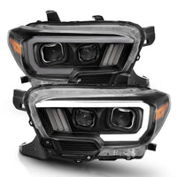 ANZO USA-111396 | Projector Headlights w/ Plank Style Switchback Black w/ Amber