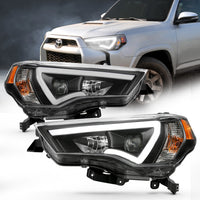 ANZO USA-111416 | Projector Headlights w/ Plank Style Switchback Black w/ Amber
