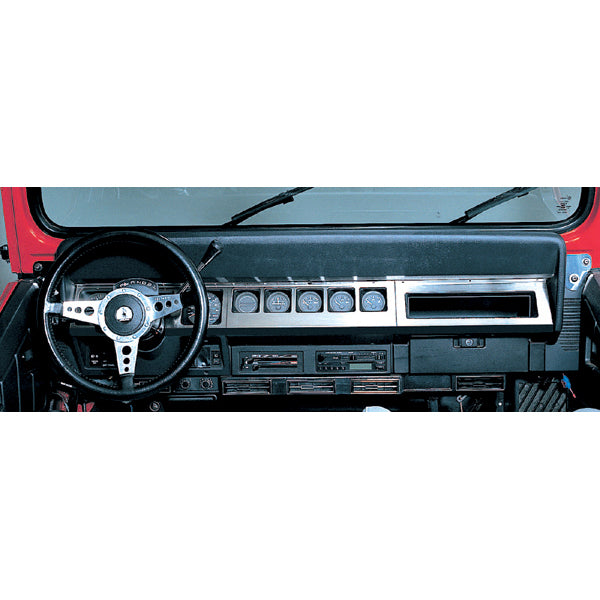 Dash Overlay Kit  Stainless Steel; 87-95 Jeep Wrangler YJ
