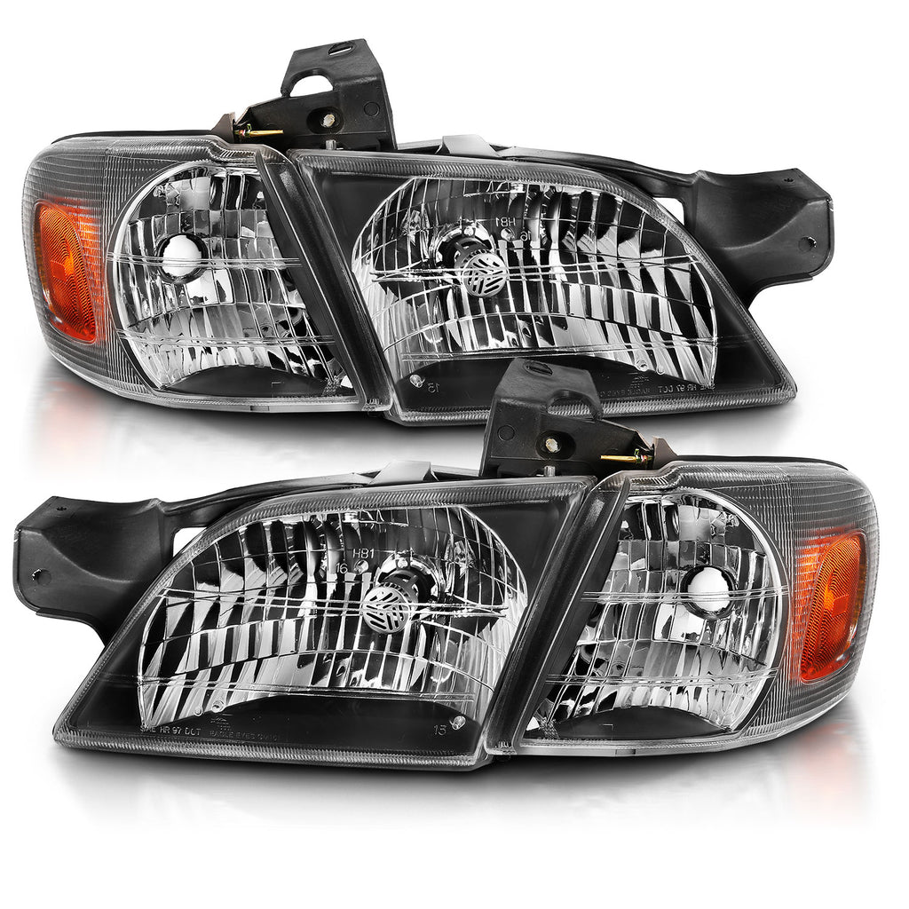 ANZO USA-111453 | Crystal Headlights; Black Housing; Clear Lens; 4pcs