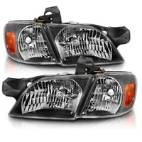 ANZO USA-111453 | Crystal Headlights; Black Housing; Clear Lens; 4pcs
