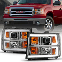 ANZO USA-111483 | PROJECTOR HEADLIGHT PLANK STYLE CHROME K W/ CLEAR LENS AMBER