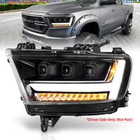 ANZO USA-111494-L | LED Projector Headlights; Plank Style; Sequential Signal; Black Housing; Driver Side Only; 1PC