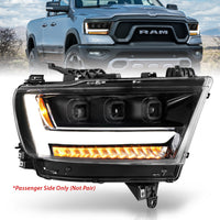 ANZO USA-111494-R | LED Projector Headlights; Plank Style; Sequential Signal; Black Housing; Passenger Side Only; 1PC
