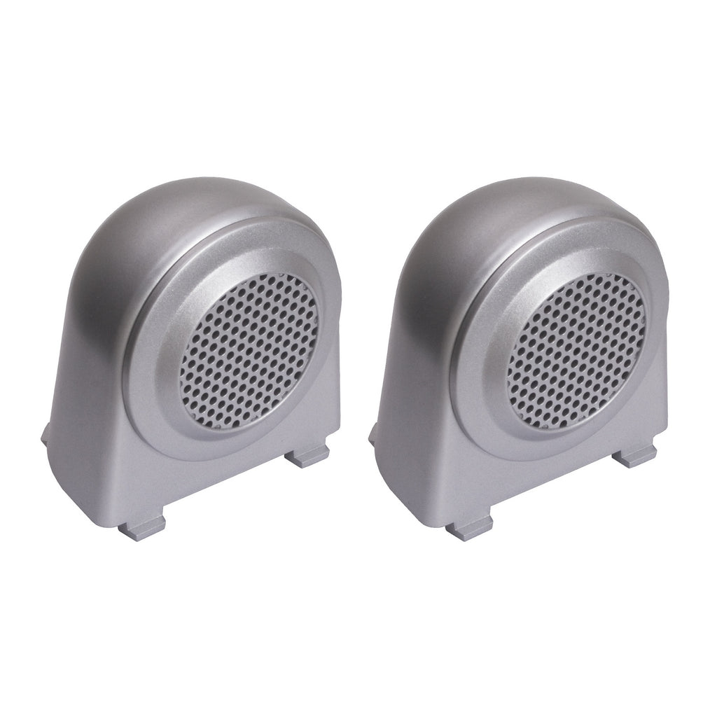 Tweeter Speaker Enclosures  Brushed Silver; 07-10 Jeep Wrangler JK
