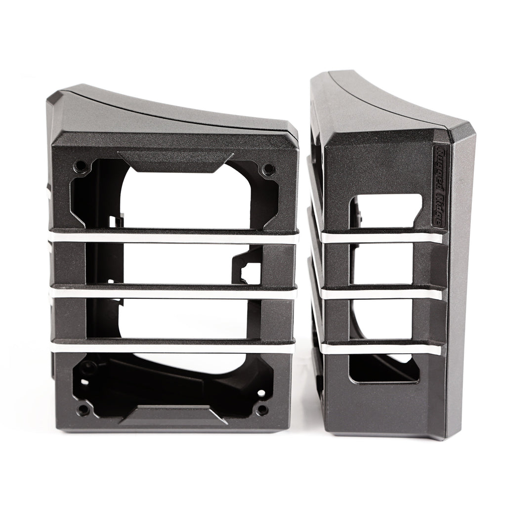 Rugged Ridge 11226.04 | Elite Guard Kit, Tail Light, Brushed Black; 07-18 Jeep Wrangler JK