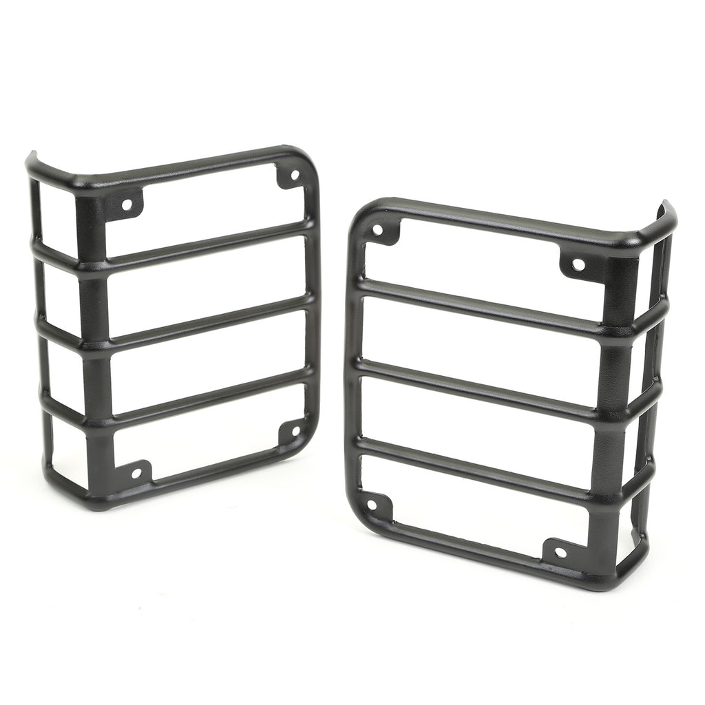 Rugged Ridge 11226.11 | Tail Light Euro Guards, Textured Black; 07-16 Jeep Wrangler JK