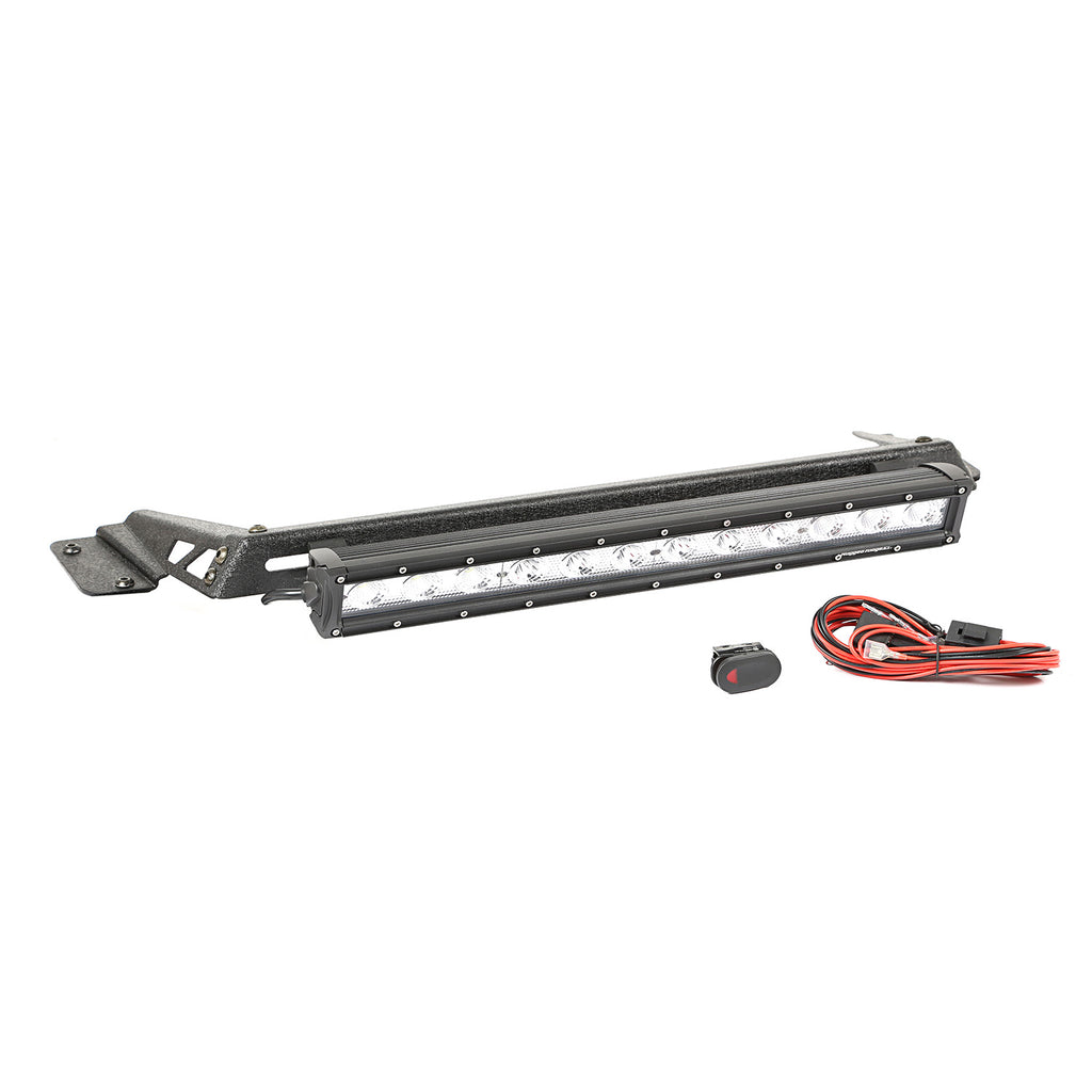 Hood Light Bar Kit 20 inch LED Light Bar; 97-06 Jeep Wrangler TJ