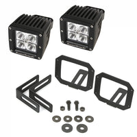 Rugged Ridge 11232.28 | LED Light/Mount Kit, Square; 07-16 Jeep Wrangler JK