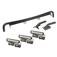 Windshield Light Bar Kit 3 x 13.5 inch Combo Lamps; 97-06 Jeep Wrangler