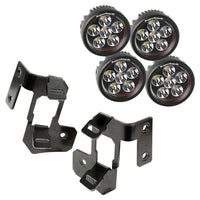 Rugged Ridge 11232.32 | A-Pillar Light Mount Kit, Semi-Gloss Black, Round LED; 07-16 Wrangler