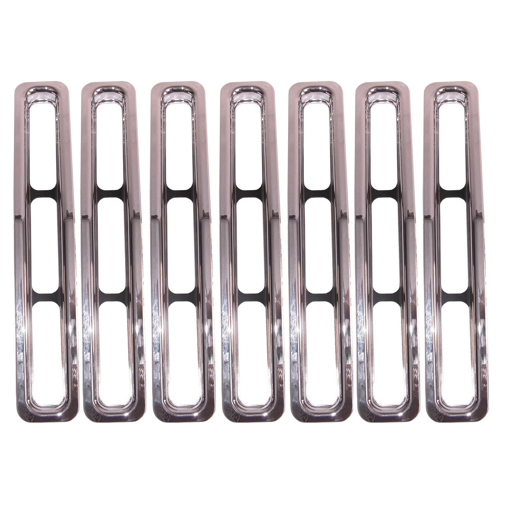 Rugged Ridge 11306.01 | Grille Inserts, Chrome; 87-95 Jeep Wrangler YJ