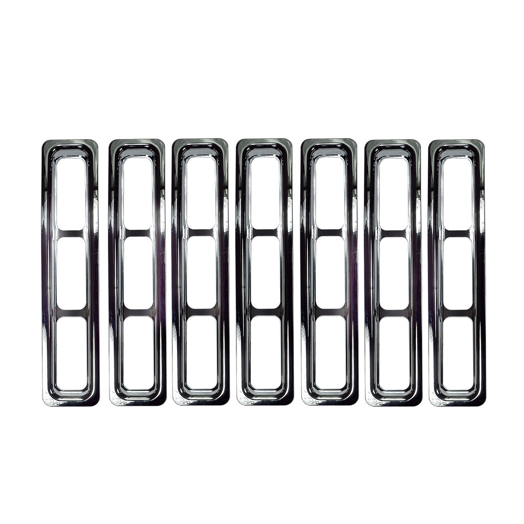 Rugged Ridge 11306.02 | Grille Inserts, Chrome; 97-06 Jeep Wrangler TJ