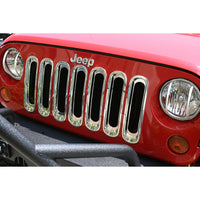 Rugged Ridge 11306.20 | Grille Inserts, Chrome; 07-16 Jeep Wrangler JK