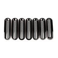 Grille Insert Kit Perforated Black; 07-18 Jeep Wrangler