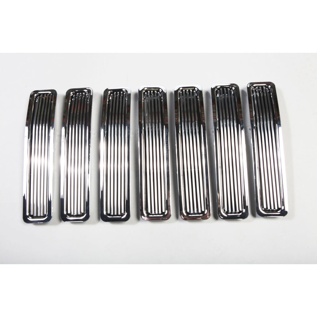 Billet Grille Inserts Chrome; 97-06 Jeep Wrangler TJ