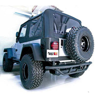 Rugged Ridge 11503.11 | RRC Rear Bumper, 2 Inch Receiver Hitch; 87-06 Jeep Wrangler YJ/TJ