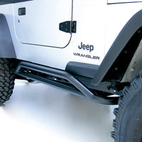 Rugged Ridge 11504.11 | RRC Rocker Guards, Black; 87-06 Jeep Wrangler YJ/TJ