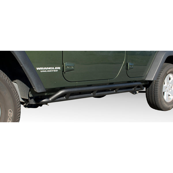 Rugged Ridge 11504.22 | RRC Rocker Guards, Black; 07-16 Jeep Wrangler JKU