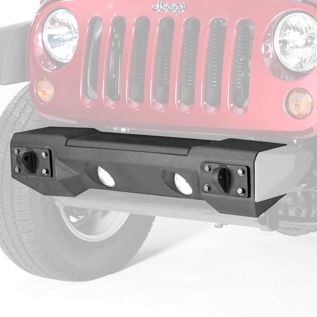 Rugged Ridge 11542.01 | Steel Front Winch Bumper, Aluminum accessories only; 07-16 Wrangler JK
