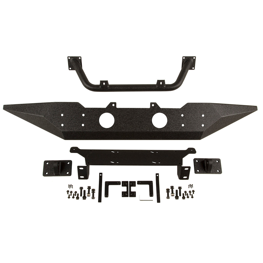 Rugged Ridge 11548.02 | Spartan Bumper, Front, Standard Ends, Overrider; 07-18 Wrangler JK