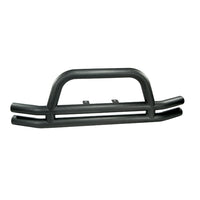 Double Tube Front Bumper 3 Inch Black; 76-06 Jeep CJ/Wrangler YJ/TJ