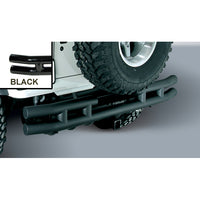 Rugged Ridge OMI-11570.04 | Double Tube Rear Bumper with Hitch, 3 Inch; 87-06 Jeep Wrangler YJ/TJ
