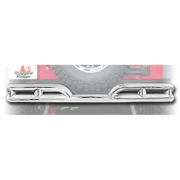 Rugged Ridge OMI-11573.10 | Double Rear Tube Bumper, 3 Inch; 07-16 Jeep Wrangler JK