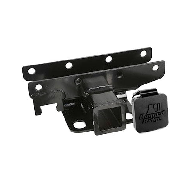 Receiver Hitch Kit Rugged Ridge Logo; 07-16 Jeep Wrangler JK