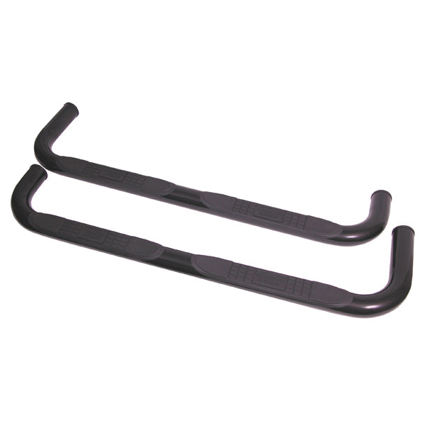 Round Tube Side Steps 3 Inch Black; 84-01 Jeep Cherokee XJ