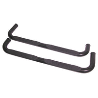 Round Tube Side Steps 3 Inch Black; 84-01 Jeep Cherokee XJ